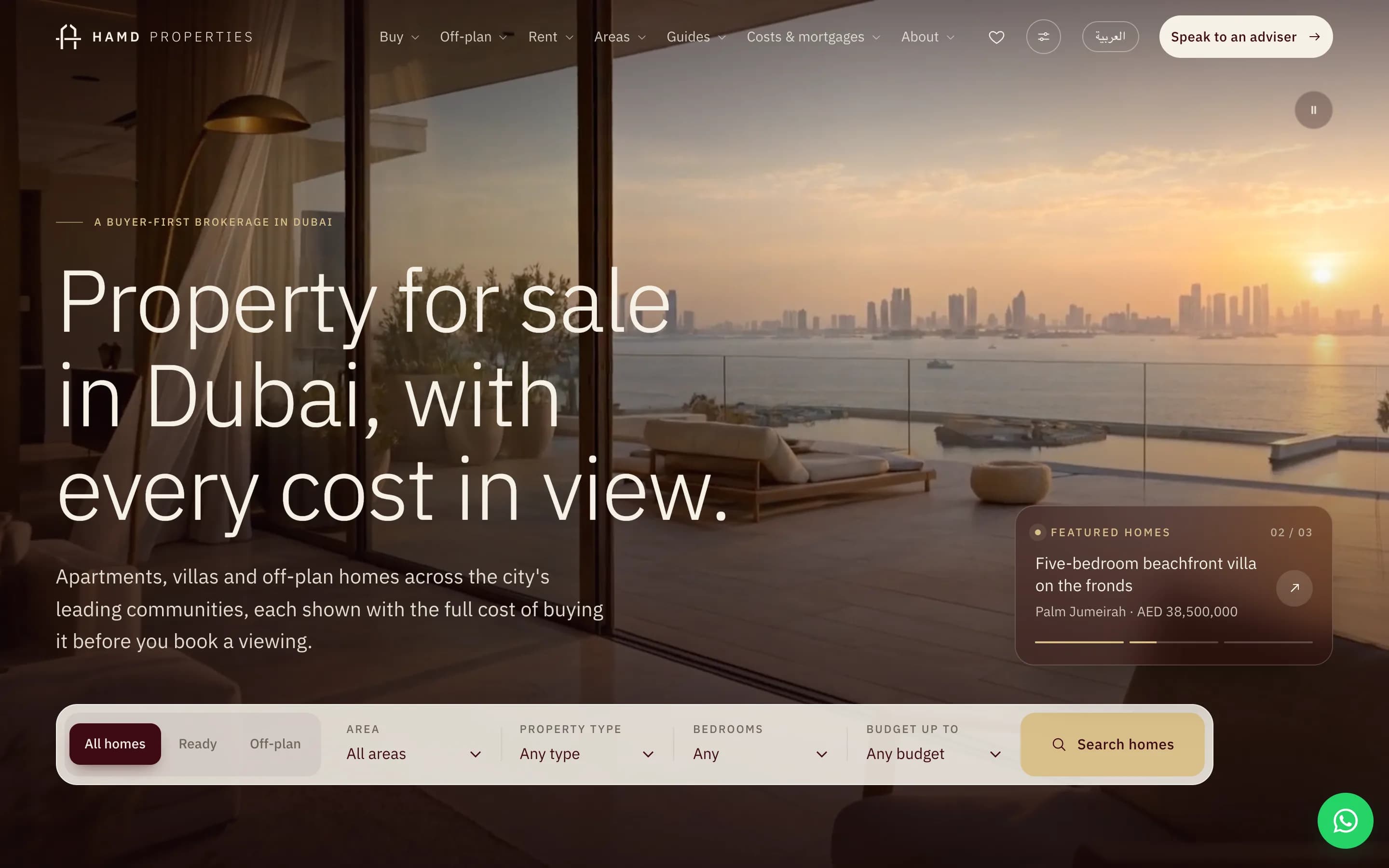 Hamd Properties home page