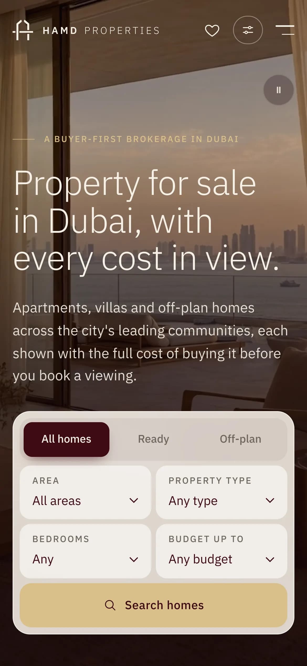 Hamd Properties on a phone